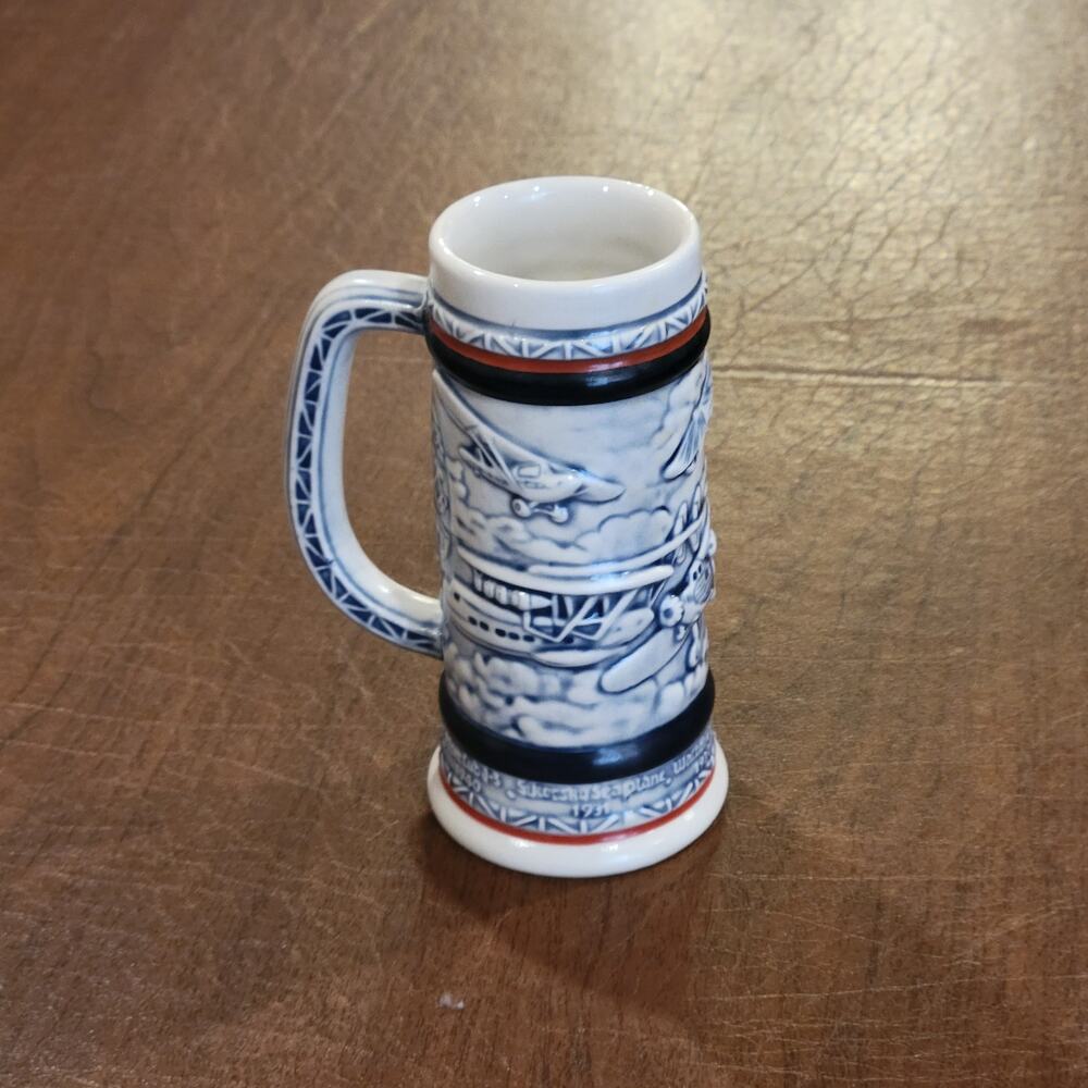 Vintage 1982 Avon 1982 Commemorative Wright Brothers Mug Beer Stein Brazil